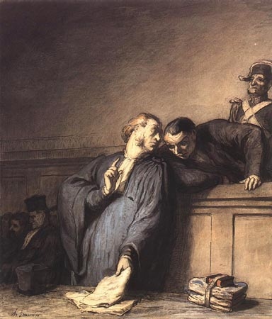 Une cause criminelle von Honoré Daumier
