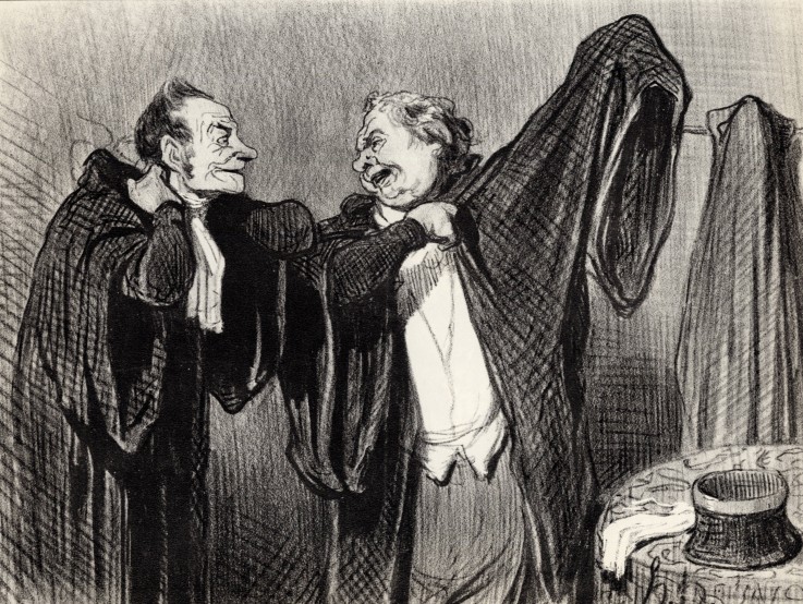 Unter Kollegen (Aus der Serie "Les gens de justice") von Honoré Daumier