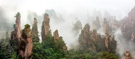 Das wolkenverhangene Zhangjiajie