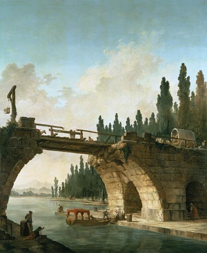 Die zerstörte Brücke von Hubert Robert