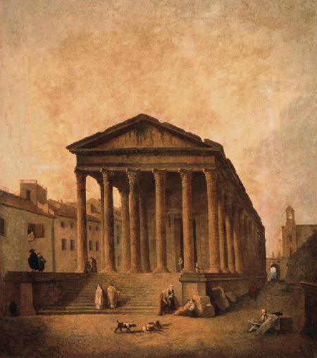 Das Maison carrée in Nimes  1780-er J