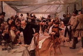 Scandinavian Artist's Luncheon at Cafe Ledoyen on Varnishing Day 1886
