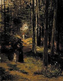 Spaziergang im Wald. von Hugo Mühlig
