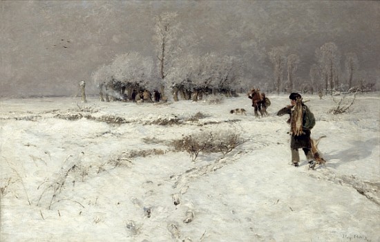 Hunting in the Snow von Hugo Muhlig