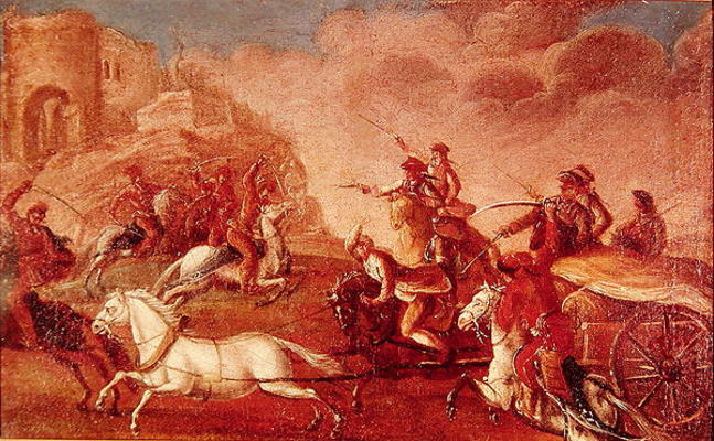 Kuruc Uprising in Hungary against the Habsburgs 1703-11 (oil on canvas) von Hungarian School, (18th century)