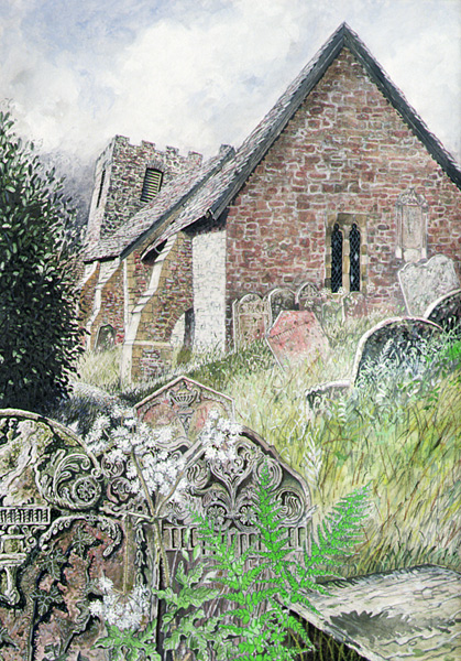 Cwmyoy Church, Gwent von Huw S.  Parsons