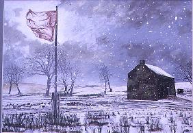 Drover''s Arms and the Red Flag, near Garth, 1992 (gouache on card) 