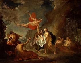Merkur vertraut den Nymphen von Naxos den kleinen Bacchus an von Hyacinthe Collin de Vermont
