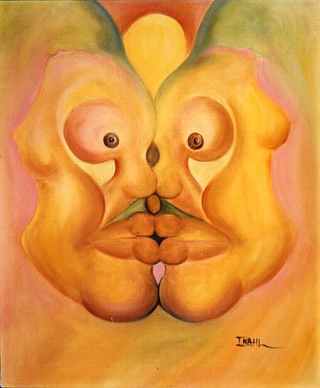 The Kiss (oil on canvas)  von Ikahl  Beckford