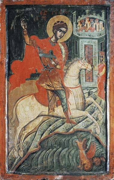 Der Drachenkampf des hl. Georg von Ikone (bulgarisch/makedonisch)
