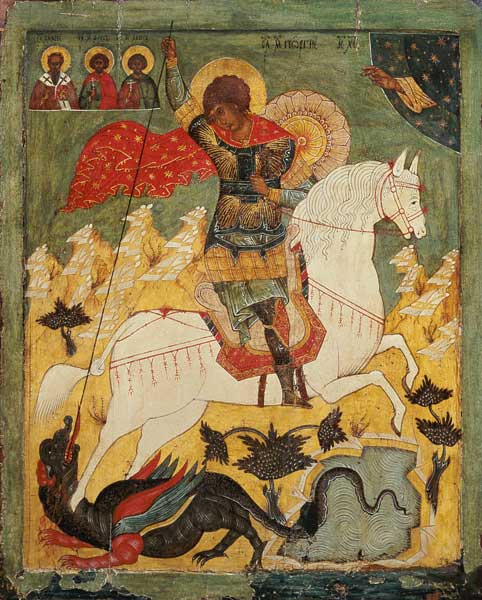Das Drachenwunder des hl. Georg von Ikone (russisch)