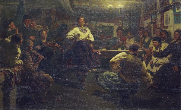 Ilja Repin, Gemütlicher Dorfabend von Ilja Jefimowitsch Repin