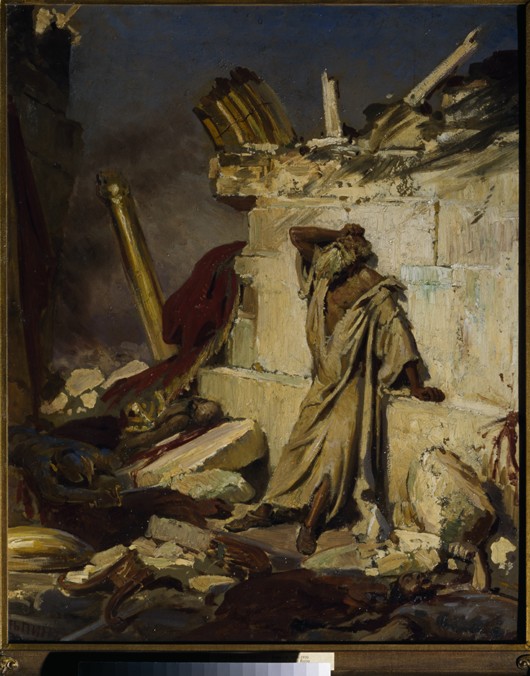 Jeremia betrauert die Zerstörung Jerusalems von Ilja Jefimowitsch Repin