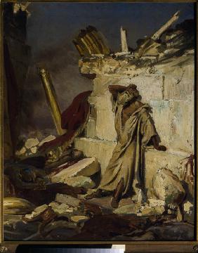 Jeremia betrauert die Zerstörung Jerusalems 1870