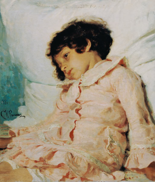 Repin / Portrait of Nadja Repin / 1881 von Ilja Jefimowitsch Repin