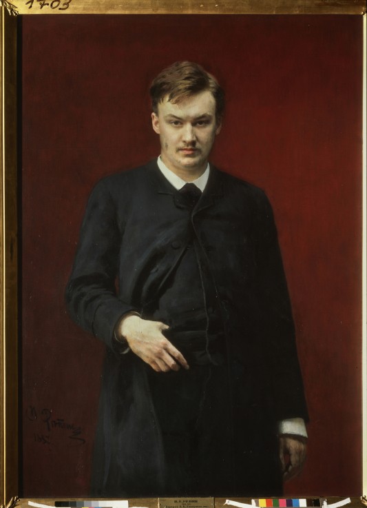 Porträt des Komponisten Alexander Glasunow (1865-1936) von Ilja Jefimowitsch Repin