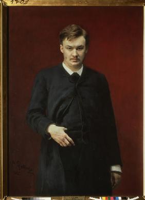 Porträt des Komponisten Alexander Glasunow (1865-1936) 1887