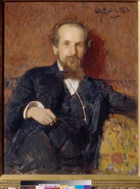 Porträt des Malers Pawel P. Tschistjakow (1832-1919) 1878