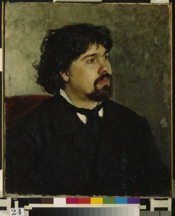 Porträt des Malers Wassili Surikow (1848-1916) von Ilja Jefimowitsch Repin