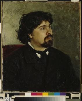 Porträt des Malers Wassili Surikow (1848-1916) 1885