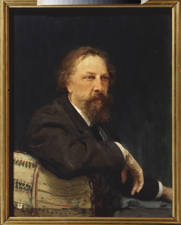 Porträt des Schriftstellers Grafen Alexei Konstantinowitsch Tolstoi (1817-1875) von Ilja Jefimowitsch Repin