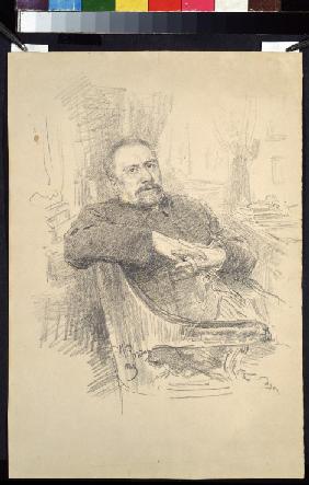 Porträt des Schriftstellers Nikolai Leskow (1831-1895) 1889