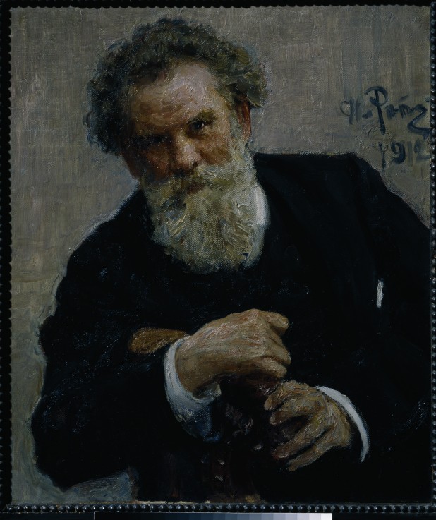 Porträt des Schriftstellers Wladimir Korolenko (1853-1921) von Ilja Jefimowitsch Repin