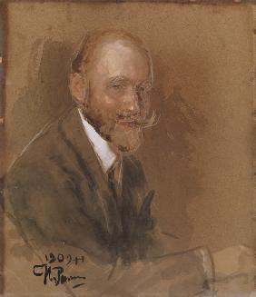 Porträt von Schriftsteller Fürst Wladimir Wladimirowitsch Bariatinsky (1874-1941) 1909