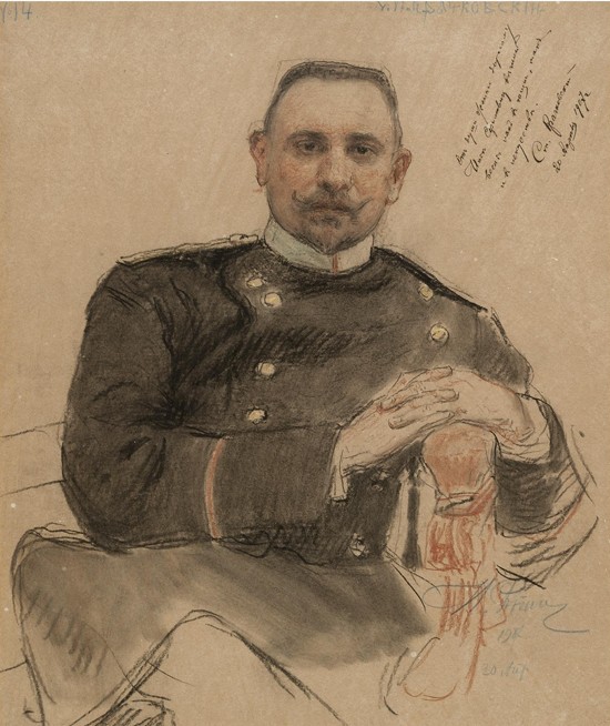 Porträt von Stepan Petrowitsch Kratschkowski (1866 1913) von Ilja Jefimowitsch Repin