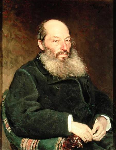 Portrait of Afanasy Fet (1820-92) von Ilja Jefimowitsch Repin