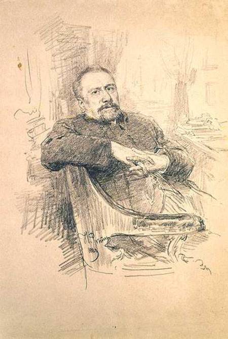 Portrait of Nikolaj Leskov (1831-95) von Ilja Jefimowitsch Repin