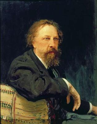 Portrait of the Author Count Alexey K. Tolstoy (1817-1875), 1896 (oil on canvas) von Ilja Jefimowitsch Repin