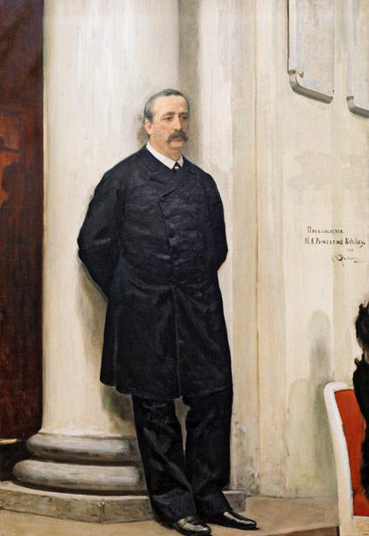 Porträt des Komponisten, Chemikers und Mediziners Alexander Borodin (1833-1887) 1888