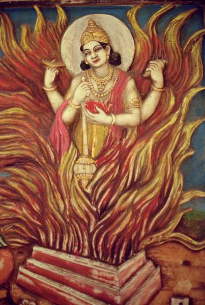 Yagyan Narayan (painted relief)  von Indian School