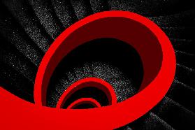 Eine rote Spirale