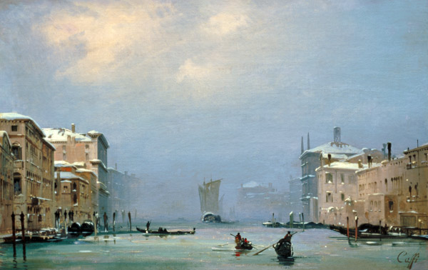 Venedig, Canal Grande / Gem.v.Ippolito Caffi  von Ippolito Caffi