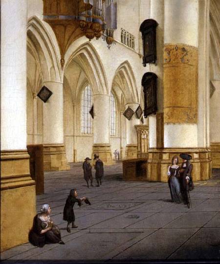 View of the south aisle of the church of St. Bavo, Haarlem von Isaac van Nickele