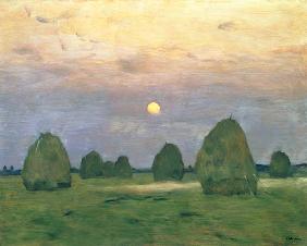 Hayricks at Dusk 1899