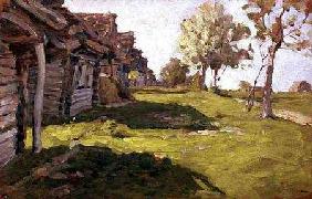 Sunlit Day. A Small Village 1898