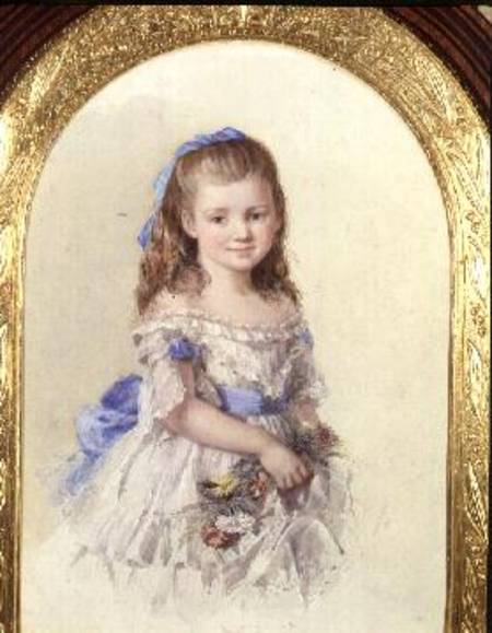 Portrait of Winifred Mary Bombass, aged ten von Isabel Oakley Naftel