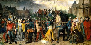 Jeanne d'Arc auf dem Wege zur Hinrichtung von Isidore Patrois