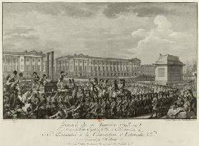 Die Hinrichtung Ludwig des XVI. auf dem Revolutionsplatz am 21. Januar 1793 1794