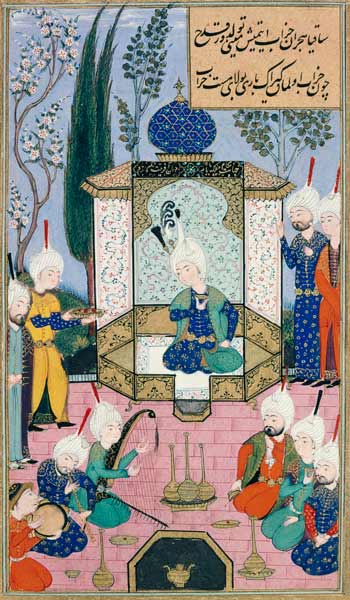 Ms B-284 Fol.33b The Court of the Sultan, illustration from 'The Divan of Sultan Husayn Bayqara' von Islamic School
