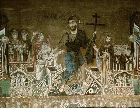 The Last Judgement, Christ seizes Adam by the arm von Scuola pittorica italiana