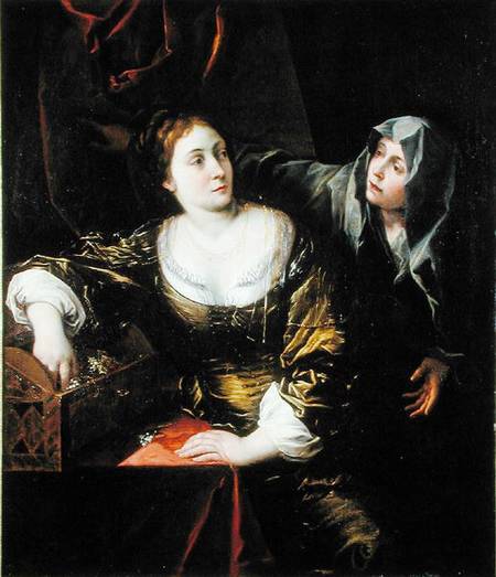 Martha and Mary or, Woman with her Maid von Scuola pittorica italiana