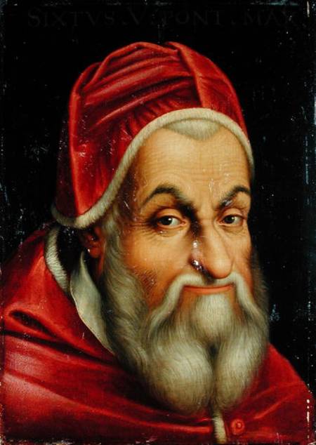 Pope Sixtus V (1520-90) von Scuola pittorica italiana