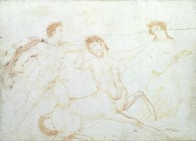 The Death of a Centaur, possibly Eurytus and Pirithous, Herculaneum (encaustic paint on marble) 1910