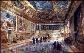 View of the Interior of the Doge's Palace in Venice c.1840  on