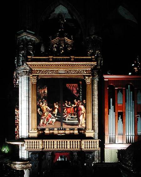View of The Organ (1559-1602)  made by Giuseppe Meda (fl.1551 d.1599) Ambrogio Giovanni Figino (1548 von Scuola pittorica italiana