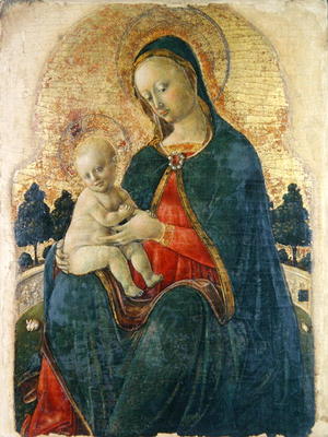 Madonna and Child in a Garden, Venetian Painter (panel) von Italian School, (15th century)